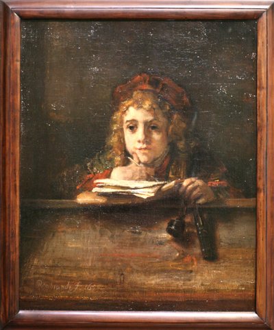 Titus at His Desk by Rembrandt van Rijn